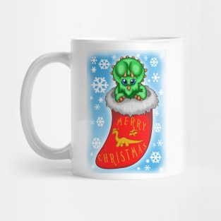 Christmas Triceratops Mug